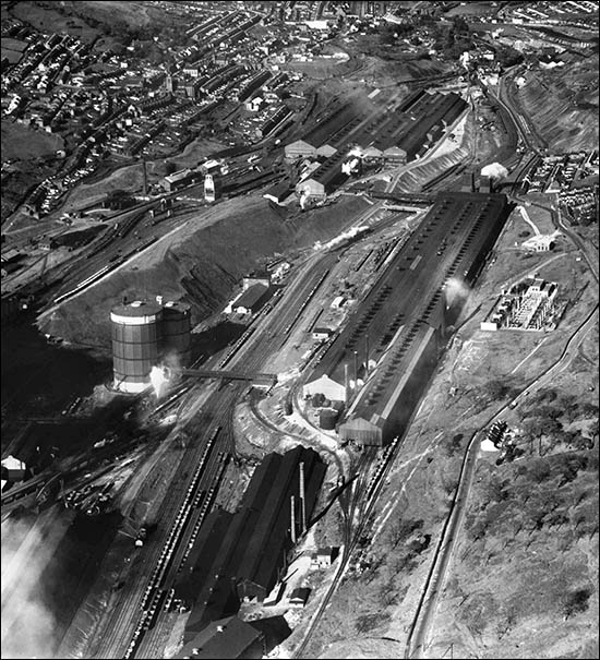 Aerial photo of Ebbw Vale steelworks in 1948