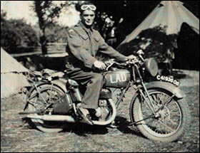 Photo of Charlie Wyn on motorbike